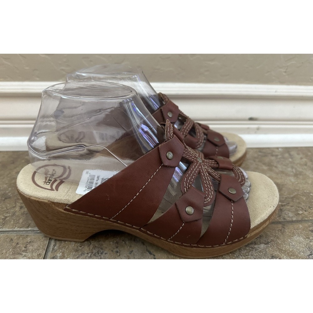 Dansko Mule Sandal  Brown Leather Slide Women's Size EU 39 / US 9 Shoes Blemish